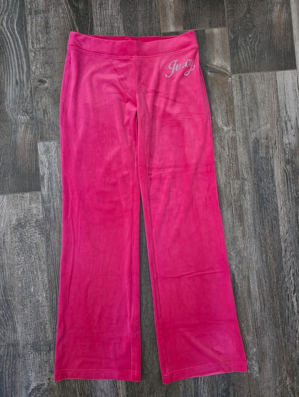 Juicy Couture Vibrant Pink Velour Hoodie & Pant Set Track Suit - Picture 3 of 9